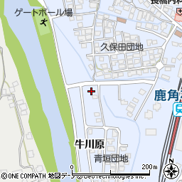 秋田県鹿角市花輪牛川原6周辺の地図