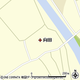 秋田県大館市比内町独鈷向田27-1周辺の地図