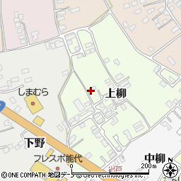 秋田県能代市上柳20-15周辺の地図