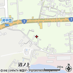 秋田県能代市昇平岱22-20周辺の地図