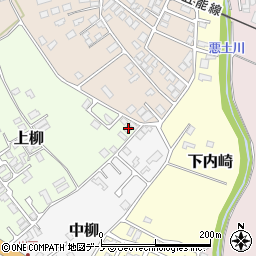 秋田県能代市上柳1-5周辺の地図
