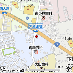 ガスト能代店周辺の地図