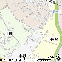 秋田県能代市上柳1-12周辺の地図
