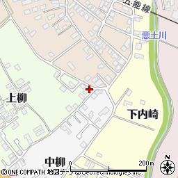 秋田県能代市上柳1-3周辺の地図