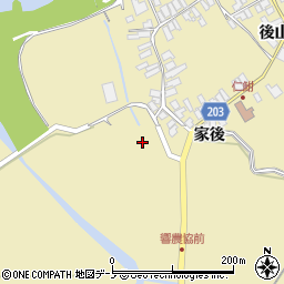 秋田県能代市二ツ井町仁鮒周辺の地図