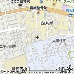 秋田県能代市西大瀬14周辺の地図