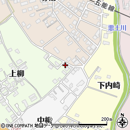 秋田県能代市上柳1-11周辺の地図