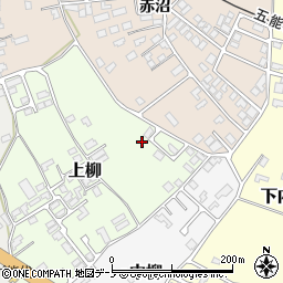 秋田県能代市上柳1-18周辺の地図