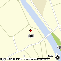 秋田県大館市比内町独鈷向田36-2周辺の地図