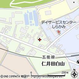 秋田県能代市仁井田白山116-3周辺の地図