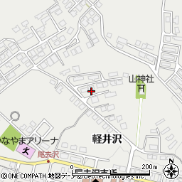 秋田県鹿角市尾去沢軽井沢周辺の地図