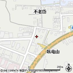 秋田県能代市臥竜山周辺の地図
