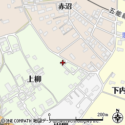 秋田県能代市上柳1-19周辺の地図