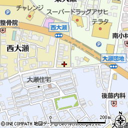 秋田県能代市西大瀬35-3周辺の地図
