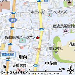秋田県鹿角市花輪中花輪4周辺の地図