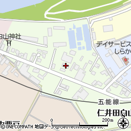 秋田県能代市仁井田白山102周辺の地図