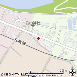 秋田県能代市仁井田白山81-2周辺の地図