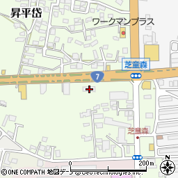 秋田県能代市昇平岱26周辺の地図
