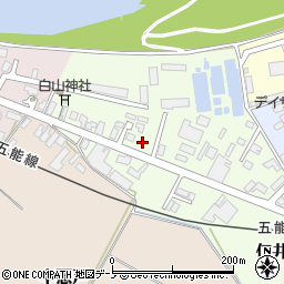 秋田県能代市仁井田白山74-11周辺の地図