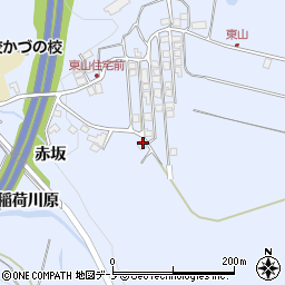 秋田県鹿角市花輪赤坂周辺の地図