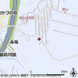 秋田県鹿角市花輪（赤坂）周辺の地図