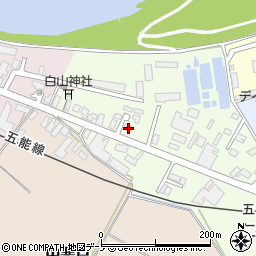 秋田県能代市仁井田白山74-22周辺の地図