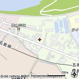秋田県能代市仁井田白山74-12周辺の地図