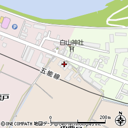 秋田県能代市中悪戸周辺の地図