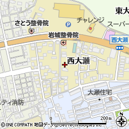 秋田県能代市西大瀬13-34周辺の地図