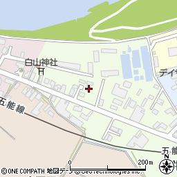 秋田県能代市仁井田白山74-33周辺の地図