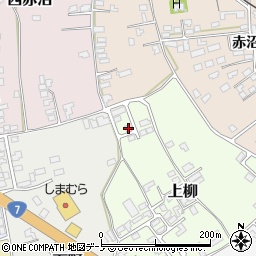 秋田県能代市上柳30-15周辺の地図