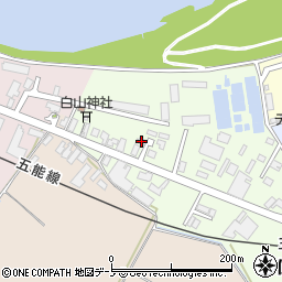 秋田県能代市仁井田白山74-30周辺の地図