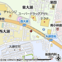 吉野家７号線能代店周辺の地図