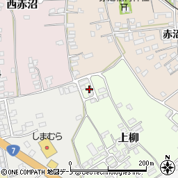 秋田県能代市上柳30-6周辺の地図