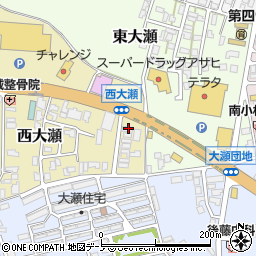 秋田県能代市西大瀬33-9周辺の地図