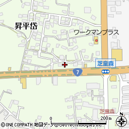 秋田県能代市昇平岱24周辺の地図