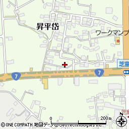 秋田県能代市昇平岱23-30周辺の地図