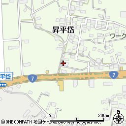 秋田県能代市昇平岱23-46周辺の地図