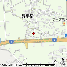 秋田県能代市昇平岱23周辺の地図