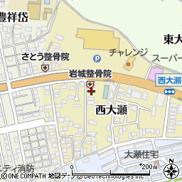 秋田県能代市西大瀬16-4周辺の地図