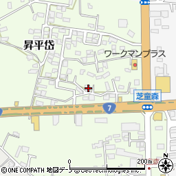 秋田県能代市昇平岱23-9周辺の地図