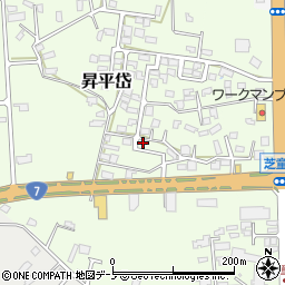 秋田県能代市昇平岱23-66周辺の地図