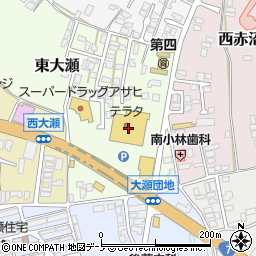 秋田銀行テラタバイパス店 ＡＴＭ周辺の地図