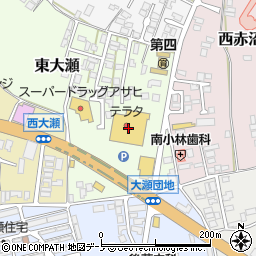 秋田銀行テラタバイパス店 ＡＴＭ周辺の地図