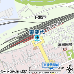 秋田県能代市周辺の地図