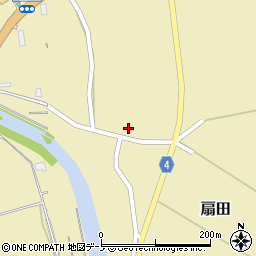 秋田県能代市扇田三丁樋周辺の地図