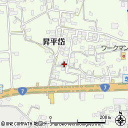 秋田県能代市昇平岱23-54周辺の地図