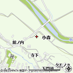 秋田県北秋田市小森周辺の地図