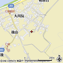 秋田県能代市二ツ井町仁鮒後山64周辺の地図