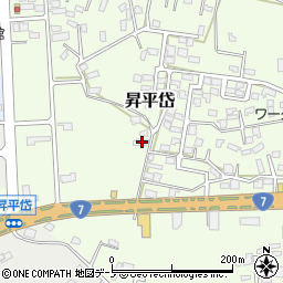 秋田県能代市昇平岱22-7周辺の地図